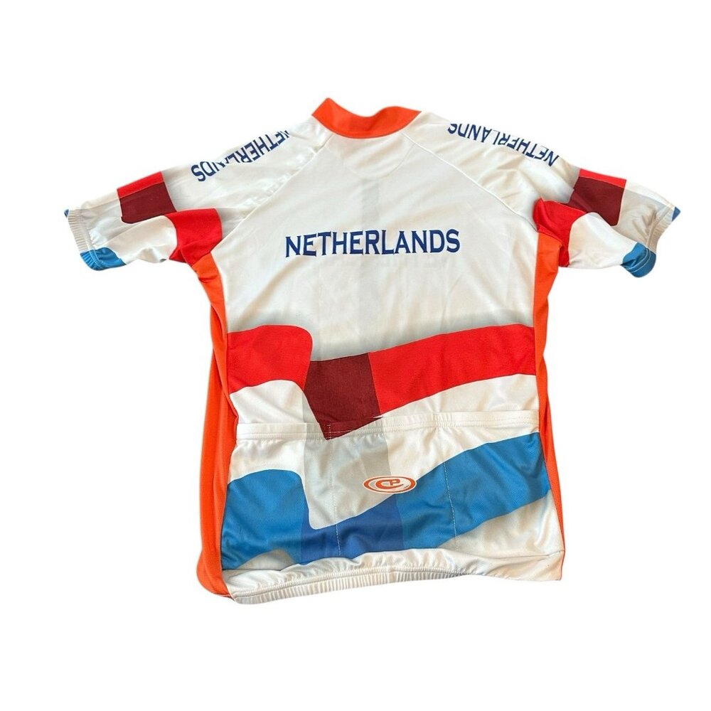 Netherlands Cycling Jersey Large CPI Sportswear Bike Gear Athletic Back Pockets - Picture 9 of 13